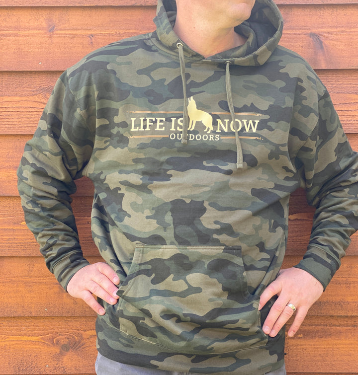 Life is Now Outdoors Green Camo Hoodie-Sweatshirt