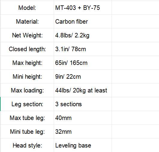 Life is Now Outdoors Carbon Fiber 3 Section Tripod