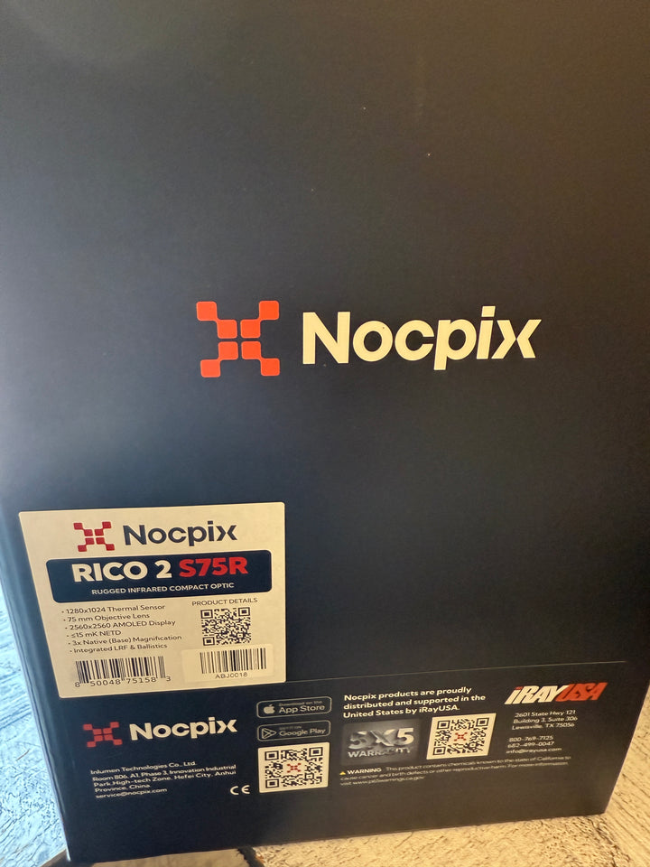 Nocpix S75R pre owned (purchased last fall all remaining warranty applies)