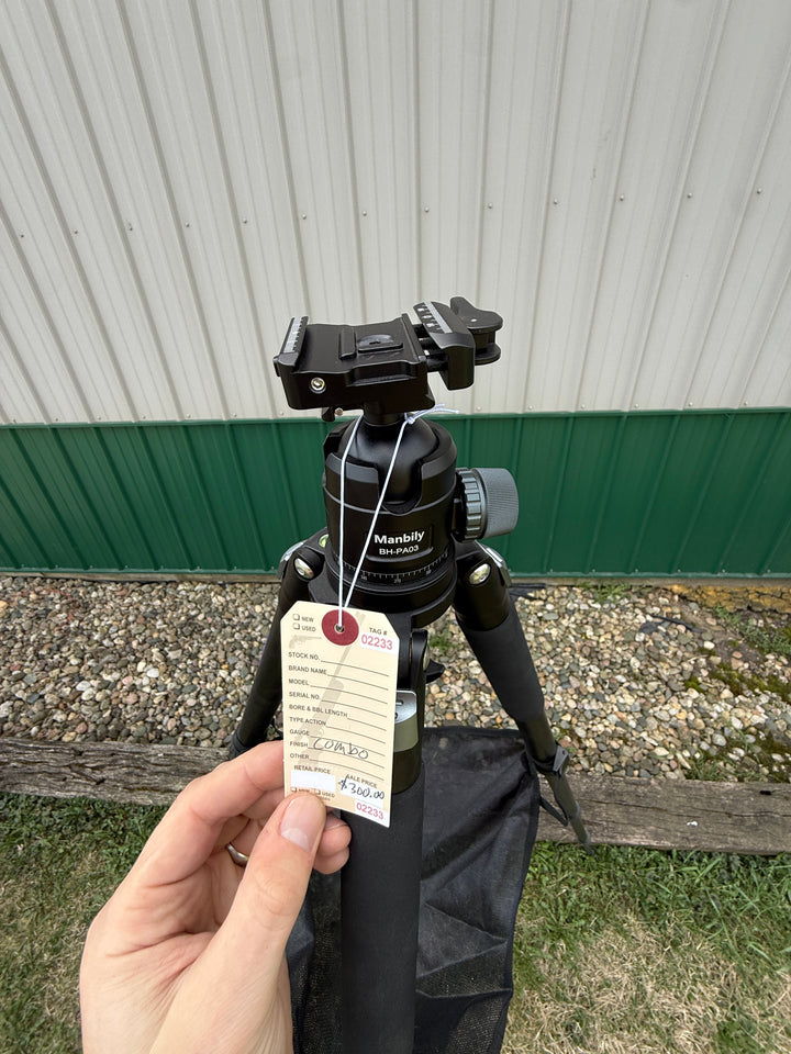 Manbilly 4 Section Carbon Fiber Tripod with Ball head