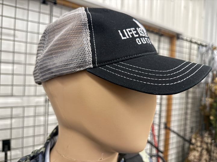 Life is Now Outdoors Hat Black/Grey soft top