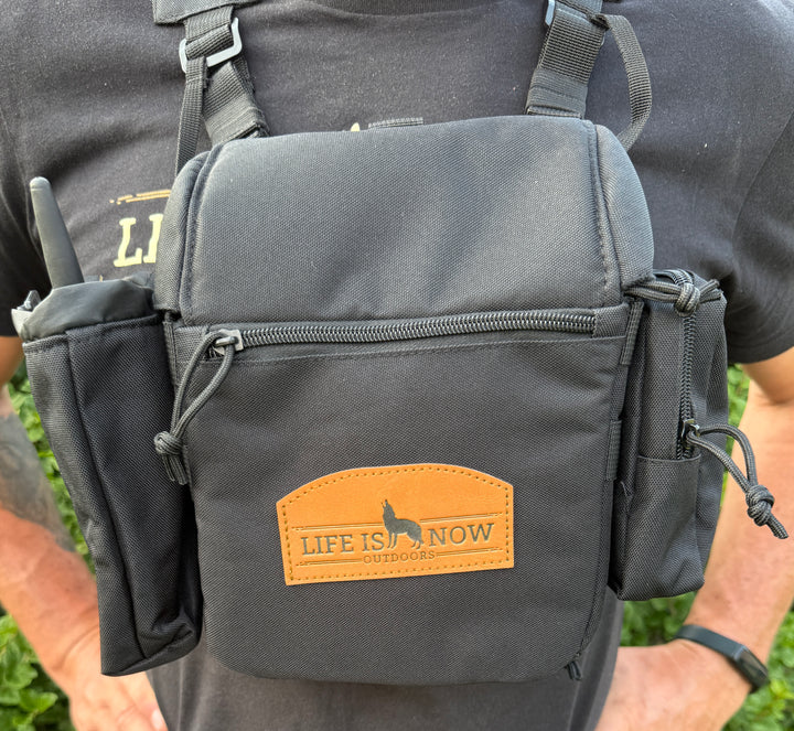 LIFE IS NOW OUTDOORS PREDATOR HUNTING BINOCULAR CHEST PACK-BINO HARNESS V 2.0 MULTI CAM