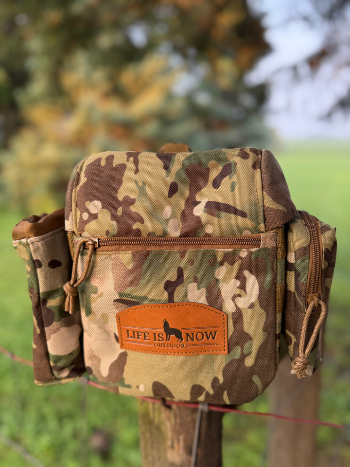 LIFE IS NOW OUTDOORS PREDATOR HUNTING BINOCULAR CHEST PACK-BINO HARNESS V 2.0 Multi Cam