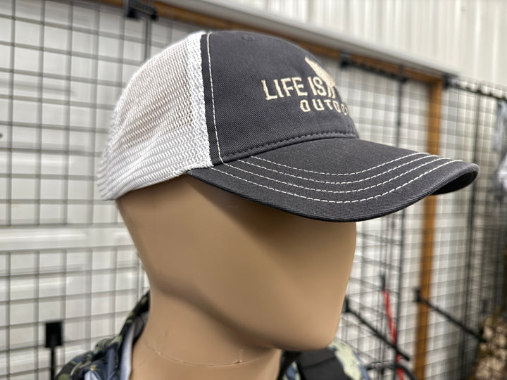 Life is Now Outdoors Hat Grey/White