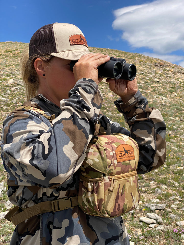 Life is Now Outdoors Predator Hunting Binocular Chest Pack-Bino Harness MultiCam