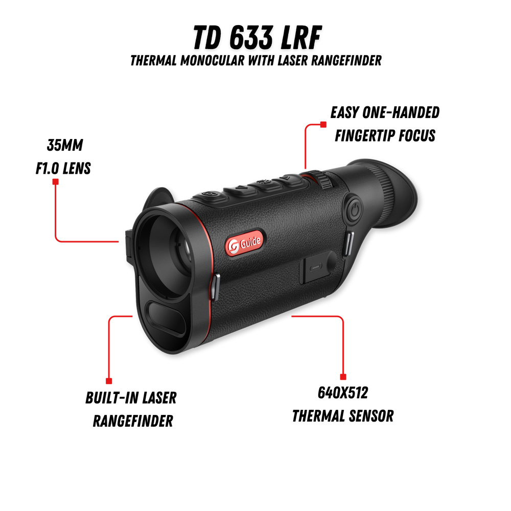 TD633 LRF Thermal Monocular 2X 640x512 35mm