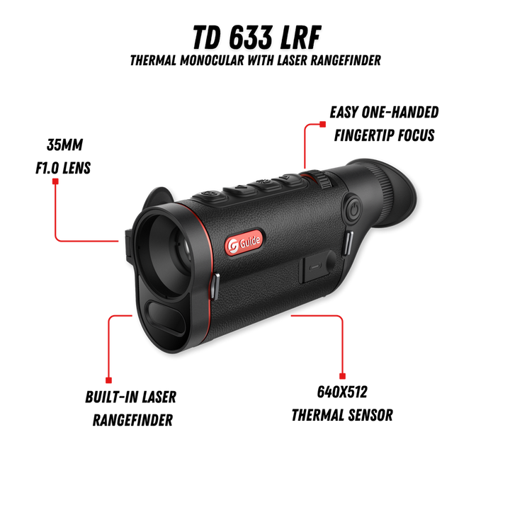 TD633 LRF Thermal Monocular 2X 640x512 35mm