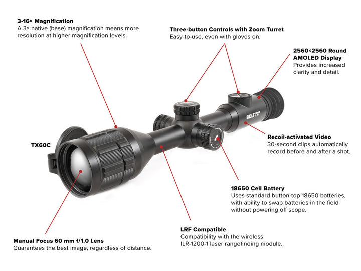 BOLT TX60C Thermal Weapon Sight 1024x1024 60mm