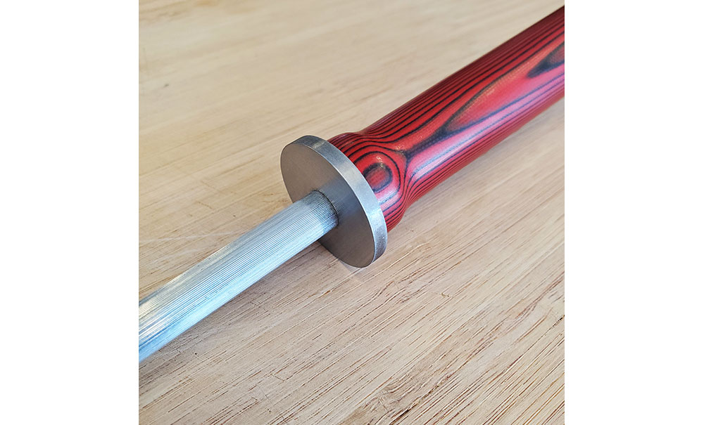 Crimson  Honing Steel - Red G10 Handle