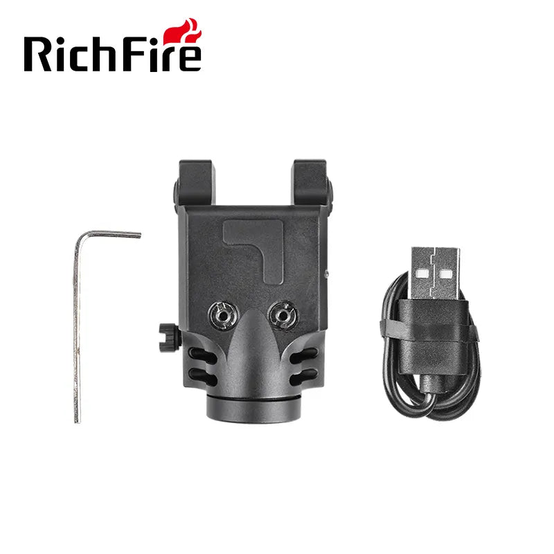 Red-Green Dot Laser Light with White light and Laser Combo Flashlight Pic Rail Mount Rich Fire