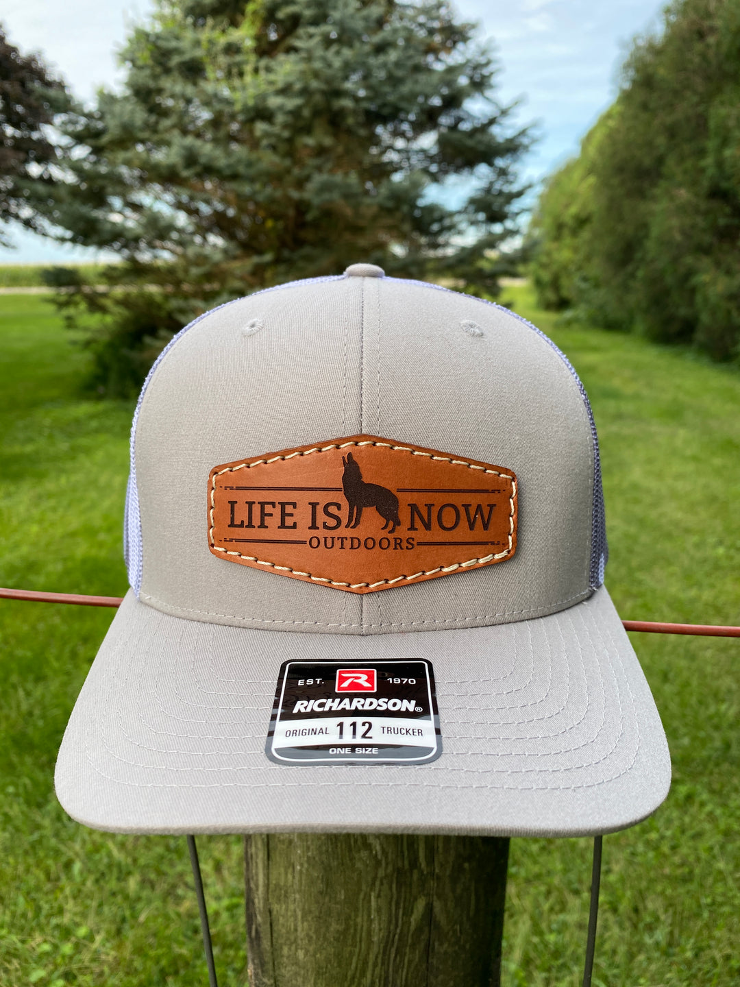 Life is Now Outdoors Leather Patch Logo Hat